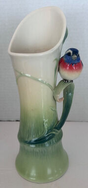 Franz Collection “Peace & Harmony Bamboo” Bird 9” Vase FZ20518 Beautiful Design!